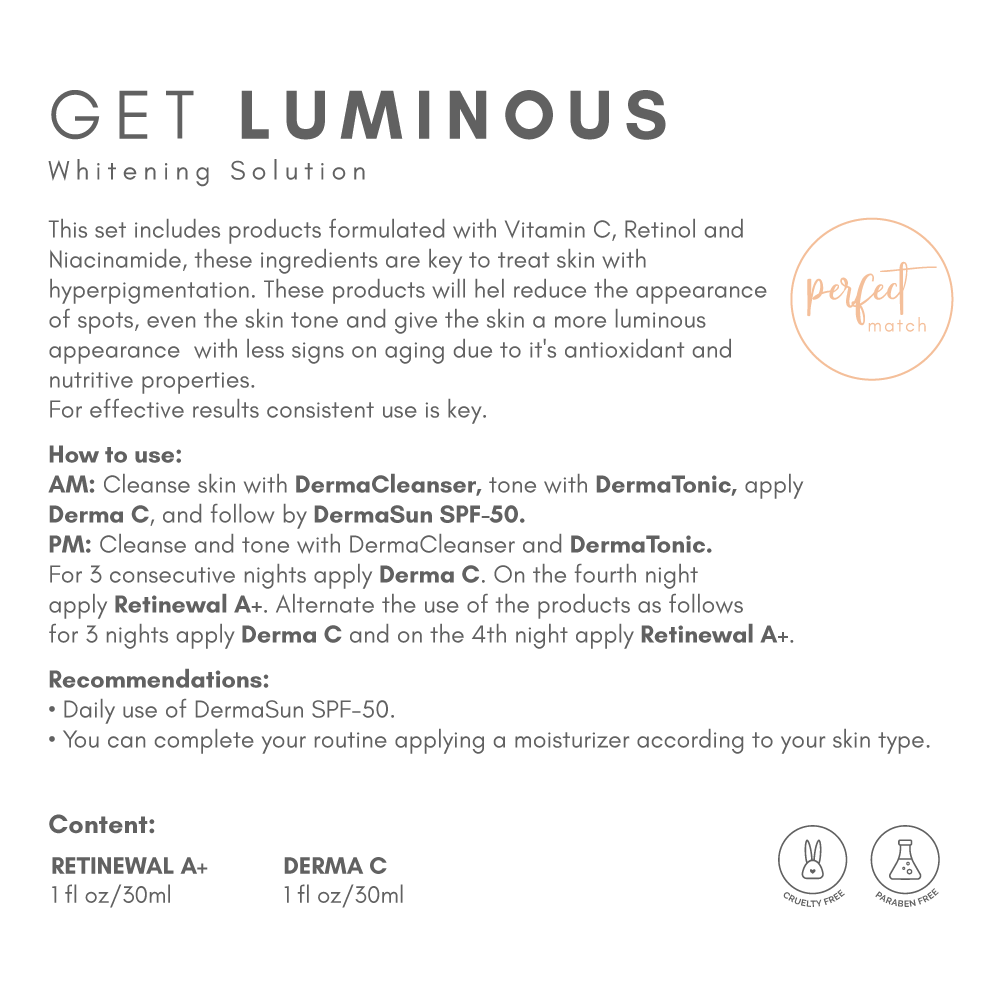 Get Luminous Perfect Match Kit DermaSwiss Professional